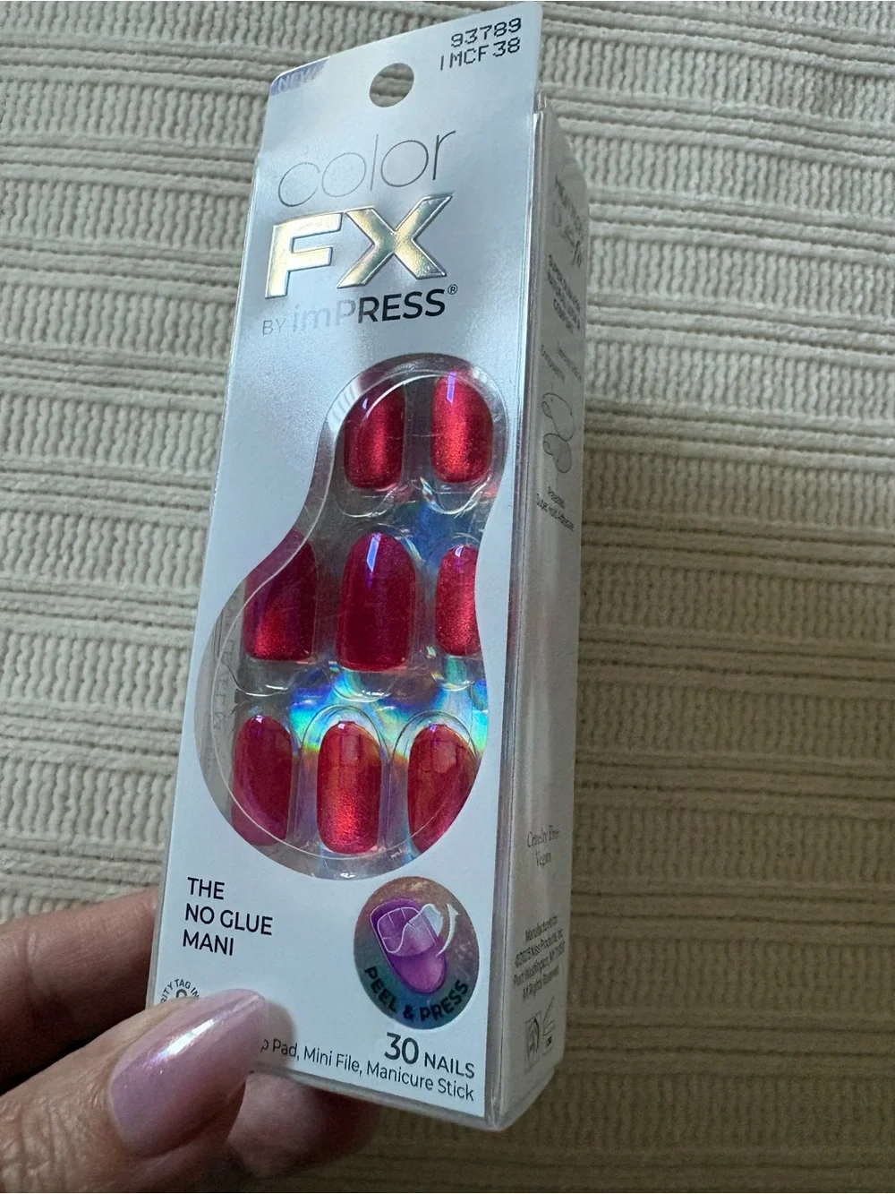 ImPRESS Color FX Pink Red Press-On Nails - 30 Nail Set